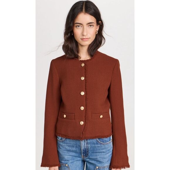 rag & bone Carmen Jacket Mahogany Size 8 - Picture 1 of 9